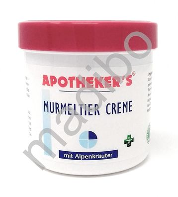 3,40 Euro pro 100ml Murmeltier Creme 250ml - Apotheker's