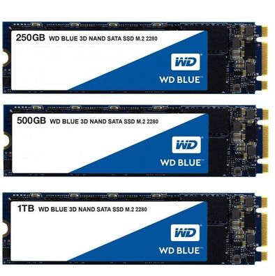 interne SSD Festplatte 250 GB 500GB 1TB WD Blue M.2 2280 Sata3