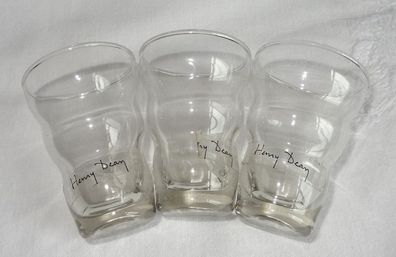 H Henry Dean Schnapsglas 3 Stk Stamperl aus Glas 5,5 H Ø 2/4 kaum benutzt einwa