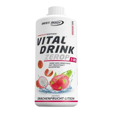 Best Body Nutrition Vital Drink Zerop Drachenfruch-Litschi 1L Flasche Low Carb