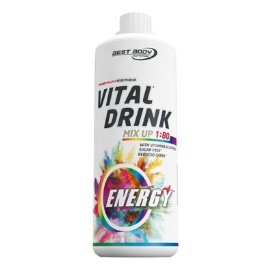 Best Body Nutrition Vital Drink Zerop Energy 1L Flasche Low Carb Mineraldrink