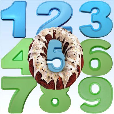 Backform Zahlen Form für Geburtstagskuchen Jubiläum Feier Party Kuchenform