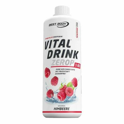 Best Body Nutrition Vital Drink Zerop Himbeere 1L Flasche Low Carb Mineraldrink