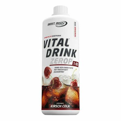 Best Body Nutrition Vital Drink Zerop Kirsch-Cola 1L Flasche Low Carb