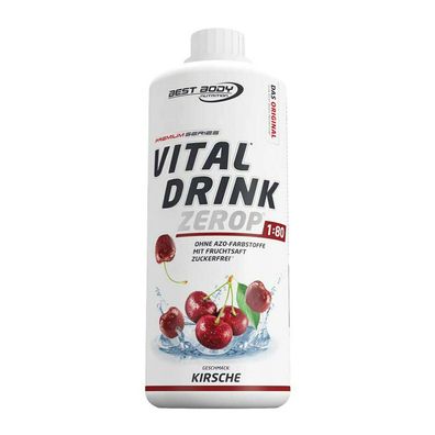 Best Body Nutrition Vital Drink Zerop Kirsche 1L Flasche Low Carb Mineraldrink