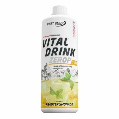 Best Body Nutrition Vital Drink Zerop Kräuterlimonade 1L Flasche Low Carb
