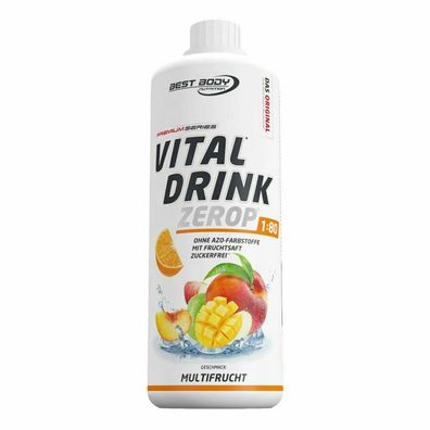 Best Body Nutrition Vital Drink Zerop Multifrucht 1L Flasche Low Carb