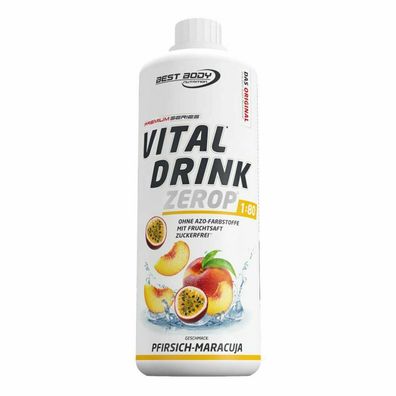 Best Body Nutrition Vital Drink Zerop Pfirsich-Maracuja 1L Flasche Low Carb