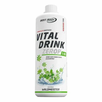 Best Body Nutrition Vital Drink Zerop Waldmeister 1L Flasche Low Carb