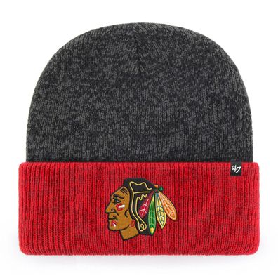 NHL Chicago Blackhawks Wollmütze Mütze Brain Freeze Two Tone 195000479779 Beanie Hat