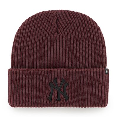 MLB New York Yankees NY Wollmütze Mütze Upper Cut Maroon Knit Beanie 195000624438
