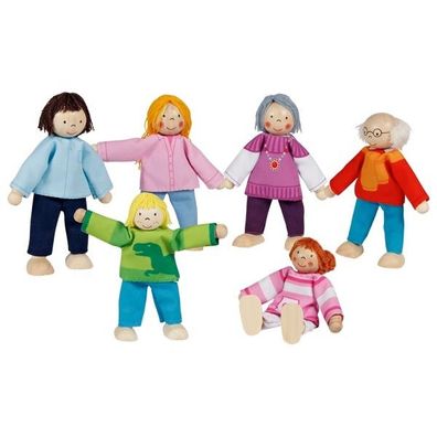 goki Zubehör Puppenhaus Puppenstube Puppen Biegepuppen Moderne Familie
