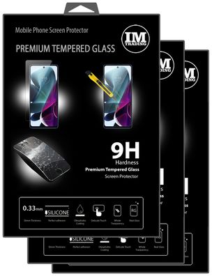 3X Schutz Glas 9H Tempered Glass kompatibel mit Motorola Moto G200 5G