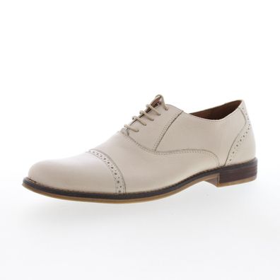 Manz Herren Business Schuhe Cow milled washed Beige Größe 41