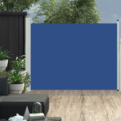 vidaXL Ausziehbare Seitenmarkise 170×500 cm Blau