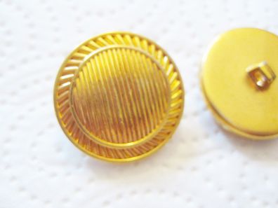 1 Kunststoffknöpfe goldfarben 25x6mm Öse Nr 4178