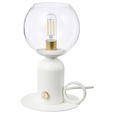 IKEA Åskmuller Tischleuchte Nachttischlampe Nachttischleuchte Lampe 24 cm Weiß