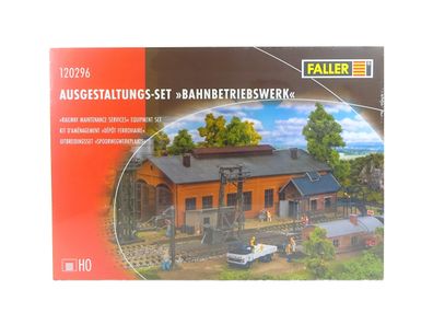 Modellbahn Bausatz Set Bahnbetriebswerk Ausgestaltung, Faller H0 120296 neu OVP