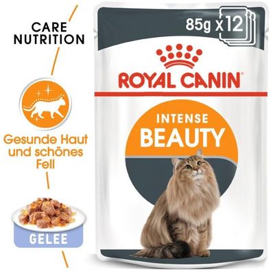 ROYAL CANIN Cat ¦ Multipack - Intense Beauty in Gelee - 12 x 85g ¦ nasses Katzenfu...