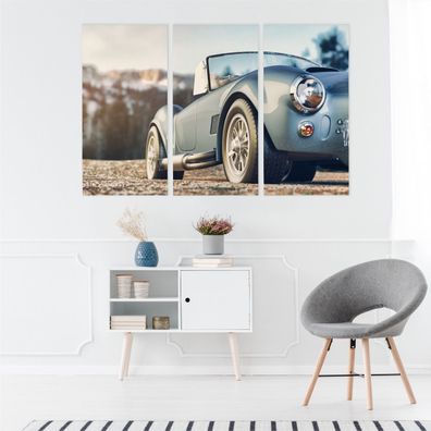 Leinwand Bilder SET 3-Teilig Retro Auto 3D Fahrzeuge Oldtimer Wandbilder xxl 3302