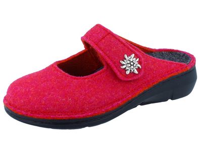 FINN Comfort Silvretta Damen Clogs rot fuchsia/ DoubleFilz