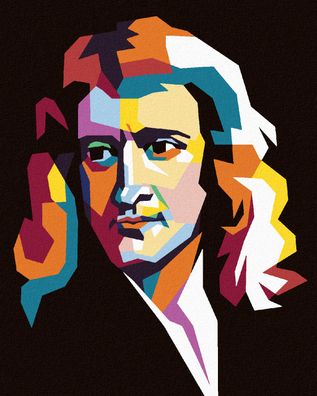 Malen nach Zahlen - Farbiger ISSAC NEWTON