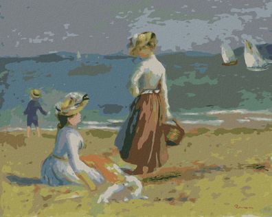 Malen nach Zahlen - ZWEI FRAUEN AM STRAND (A. RENOIR)