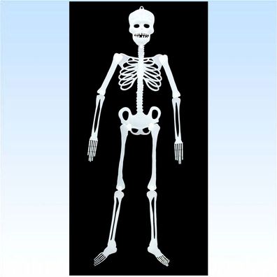 Skelett 150cm leuchtet Horror Halloween Leuchskelett leuchtendes Skelett Deko