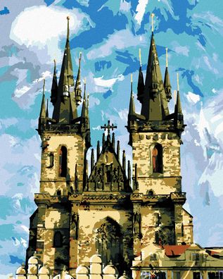 Malen nach Zahlen - DIE Kathedrale DER Tynekirche PRAG