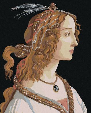Malen nach Zahlen - Porträt EINER DAME (SANDRO Botticelli)