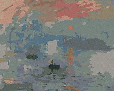 Malen nach Zahlen - Impression, Sonnenaufgang (CLAUDE MONET)