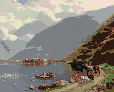 Malen nach Zahlen - Ansicht VON Lærdalsøyri (THEMISTOKLES VON Eckenbrecher)