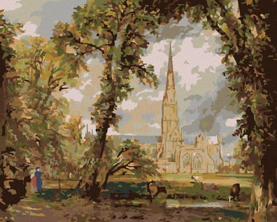 Malen nach Zahlen - Ansicht DER Kathedrale VON Salisbury (JOHN Constable)