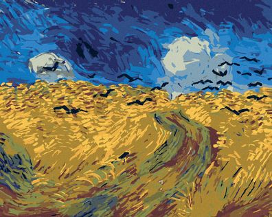 Malen nach Zahlen - Weizenfeld MIT RABEN (VINCENT VAN GOGH)