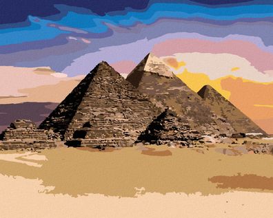 Malen nach Zahlen - Ägypten Pyramiden
