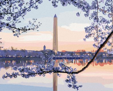 Malen nach Zahlen - Blühender BAUM Washington Monument (TED DAVIS)