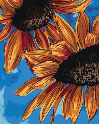 Malen nach Zahlen - Sonnenblumen UND HIMMEL (ALEXANDRIA Gilbert)