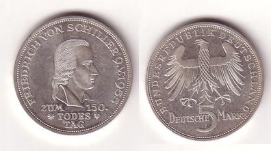 BRD Gedenk Münze 5 Mark Friedrich Von Schiller 1955 (112120)