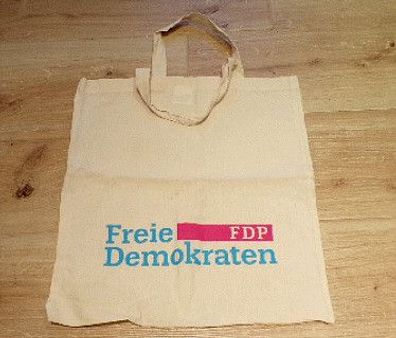 Werbetasche Stoffbeutel Stofftasche Einkaufstasche - Partei FDP Freie Demokraten