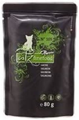 catz finefood ¦ Purrrr N° 105 Lachs -16 x 80g ¦ nasses Katzenfutter in Pouchbeuteln