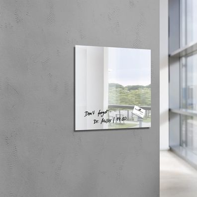 Sigel Artverum Spiegel Magnetboard GL275 48x48cm Magnet Tafel Whiteboard Glas