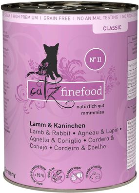 catz finefood ¦ N° 11 - Lamm & Kaninchen verfeinert mit Cranberries & Karotte - 6 ...