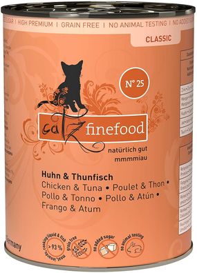 catz finefood ¦ N° 25 - Huhn & Thunfisch verfeinert mit Kürbis & Hagebutte - 6 x ...