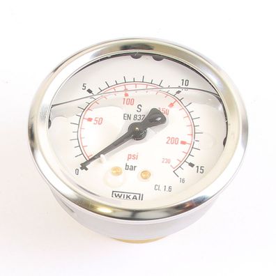 Wika Druck-Manometer 16 bar Armatur Glyzerin EN 837-1 G 1/4"