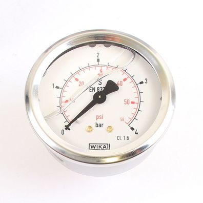 Wika Druck-Manometer 4 bar Armatur Glyzerin EN 837-1 G 1/4"