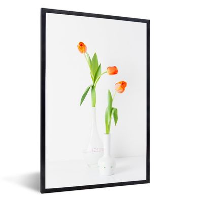 Poster - 20x30 cm - Tulpen - Orange - Blumen