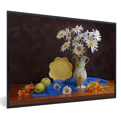 Poster - 90x60 cm - Stillleben - Gänseblümchen - Blumen