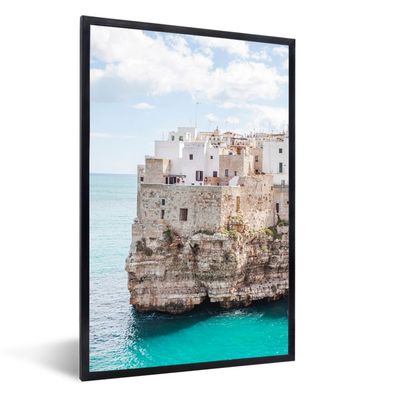 Poster - 80x120 cm - Italien - Küste - Felsen