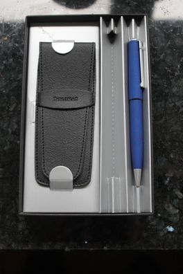 Diplomat Kugelschreiber blau/ silber, mit Mäppchen in Geschenkverpackung