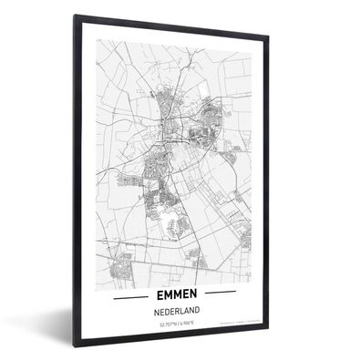 Poster - 20x30 cm - Stadtplan Emmen